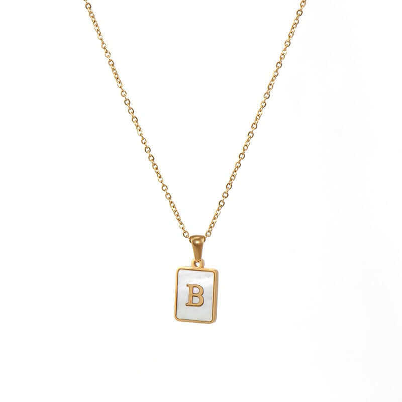 Isla Pearl Oblong Letter Necklace | MSHSM