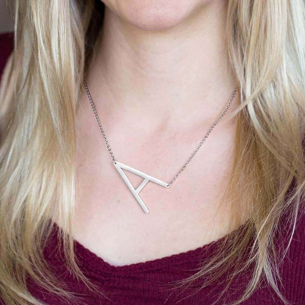Sideways Initial Necklace | MSHSM
