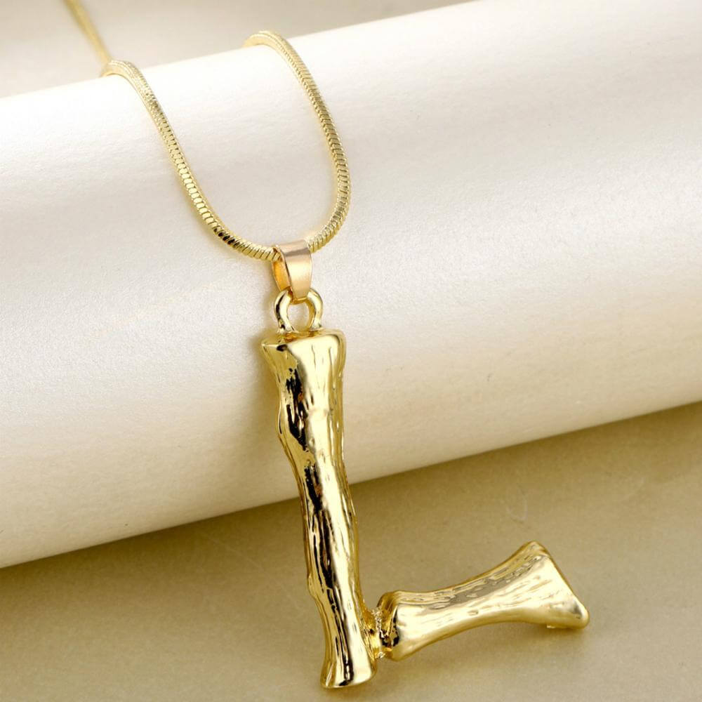 Anna Bamboo Alphabet Letter Necklace | MSHSM