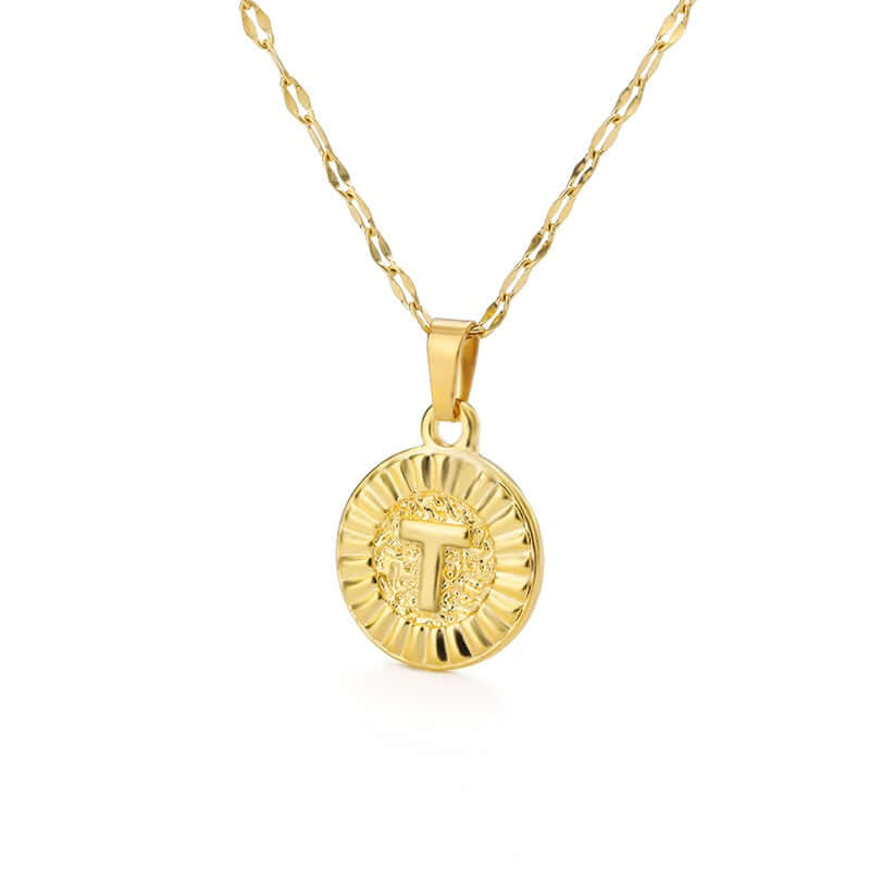 Initial Round Letter Pendant Necklace | MSHSM