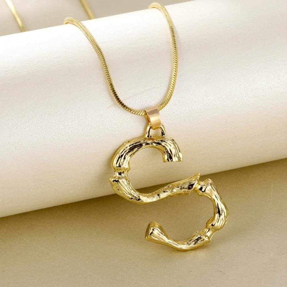 Anna Bamboo Alphabet Letter Necklace | MSHSM