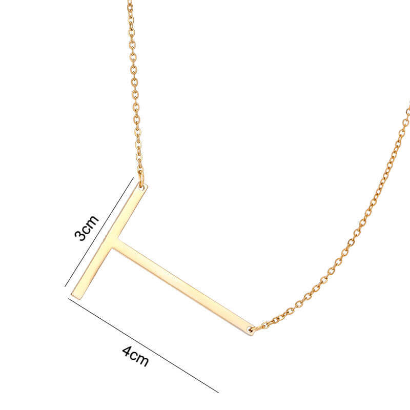 Sideways Initial Necklace | MSHSM