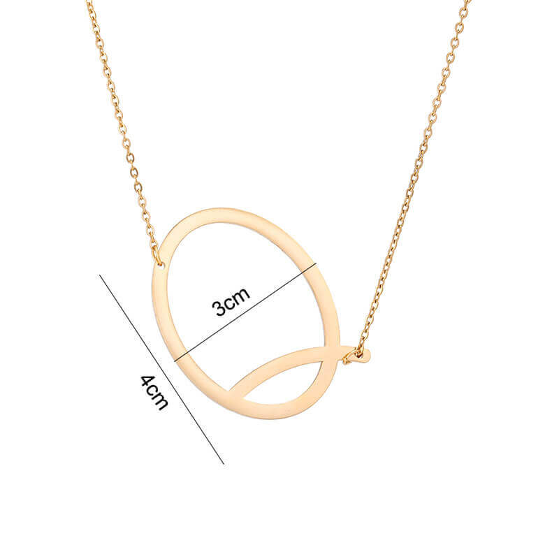 Sideways Initial Necklace | MSHSM