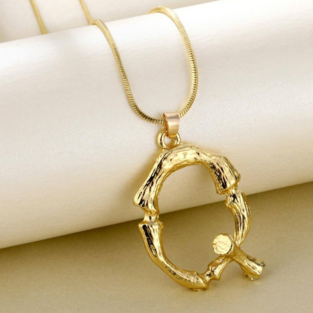 Anna Bamboo Alphabet Letter Necklace | MSHSM