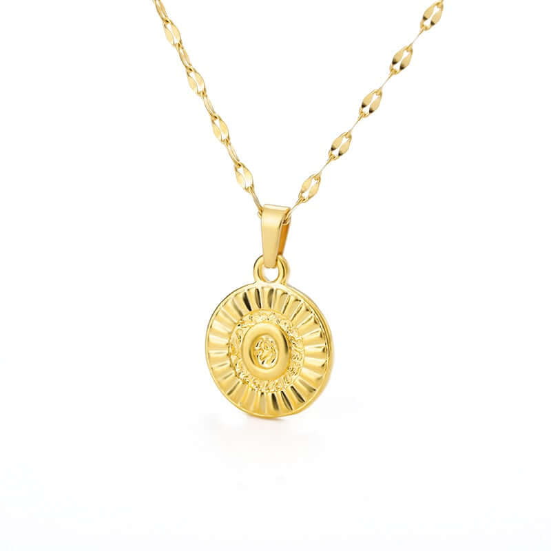 Initial Round Letter Pendant Necklace | MSHSM
