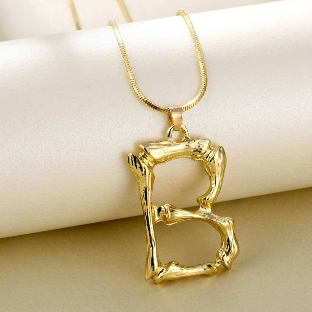 Anna Bamboo Alphabet Letter Necklace | MSHSM