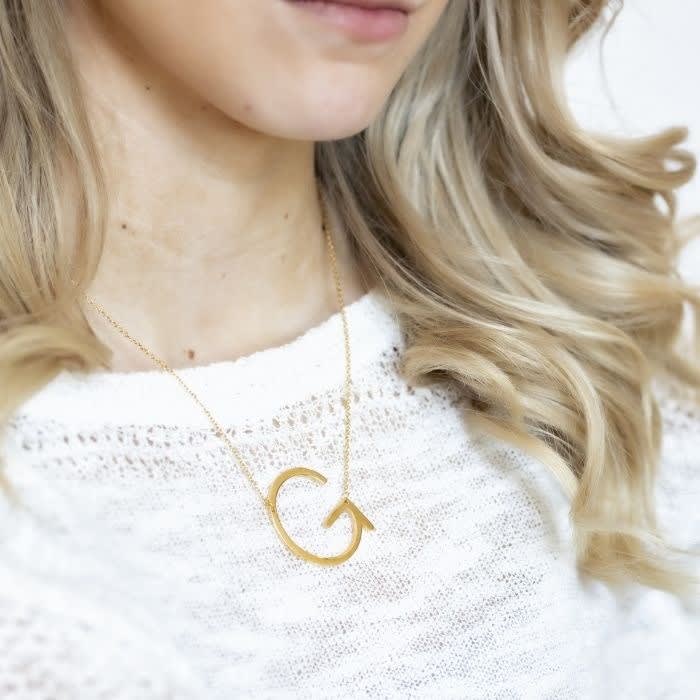 Sideways Initial Necklace | MSHSM