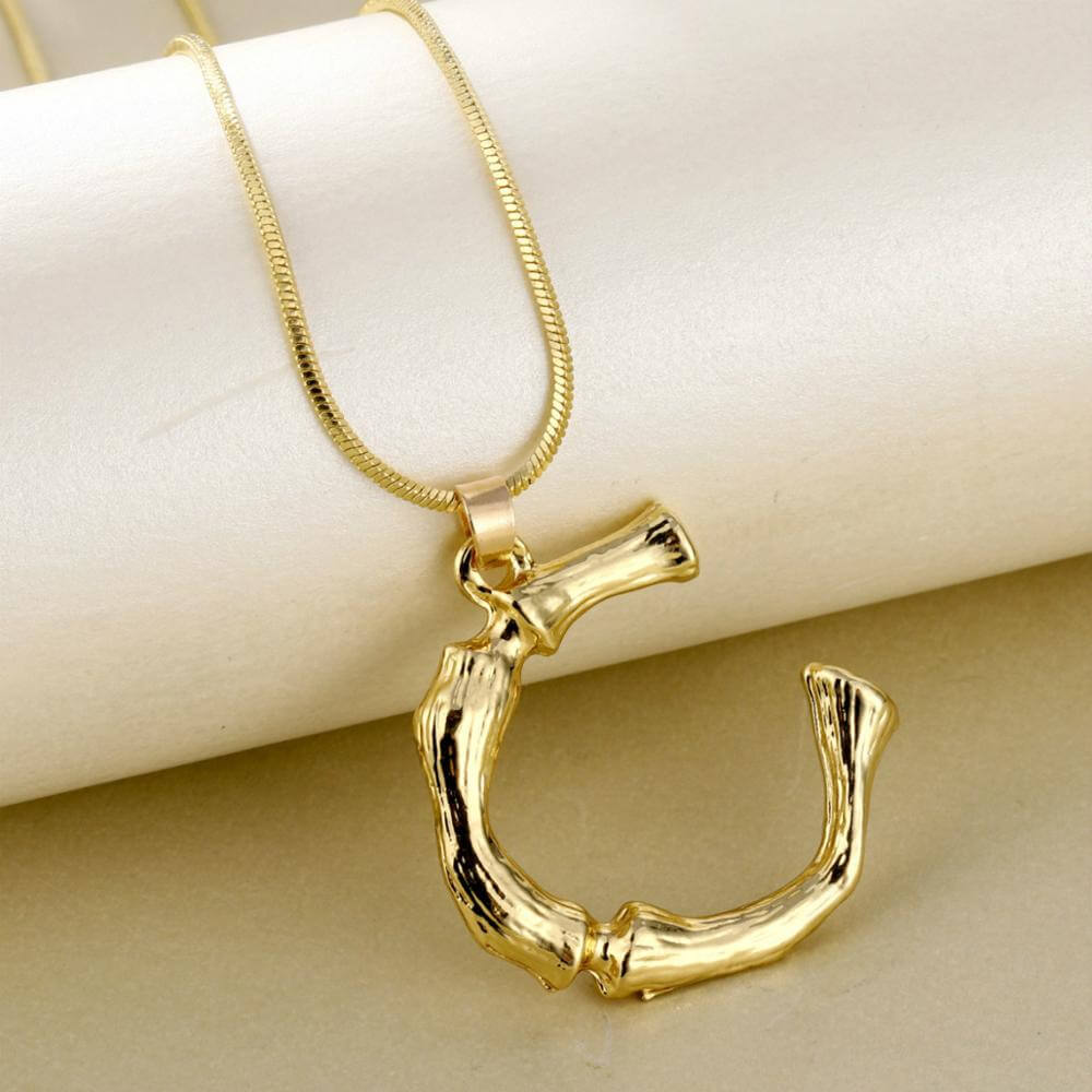 Anna Bamboo Alphabet Letter Necklace | MSHSM