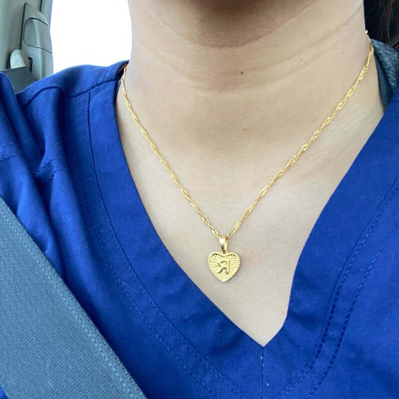 Alphabet Heart Chain Choker | MSHSM