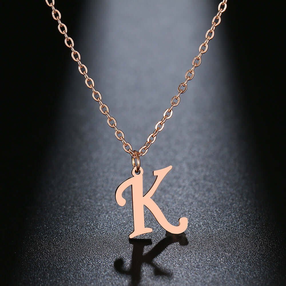 Initial Letter Pendant Necklace | MSHSM