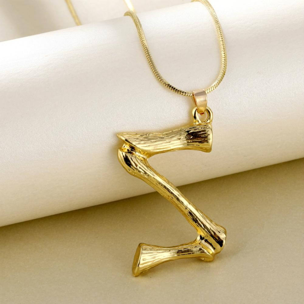 Anna Bamboo Alphabet Letter Necklace | MSHSM