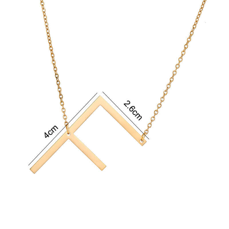 Sideways Initial Necklace | MSHSM