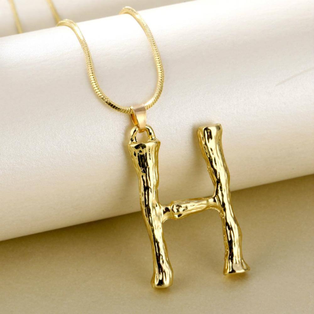 Anna Bamboo Alphabet Letter Necklace | MSHSM