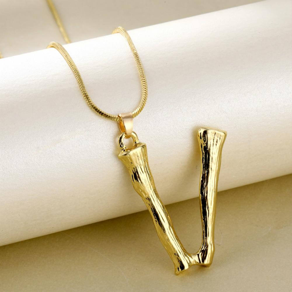 Anna Bamboo Alphabet Letter Necklace | MSHSM
