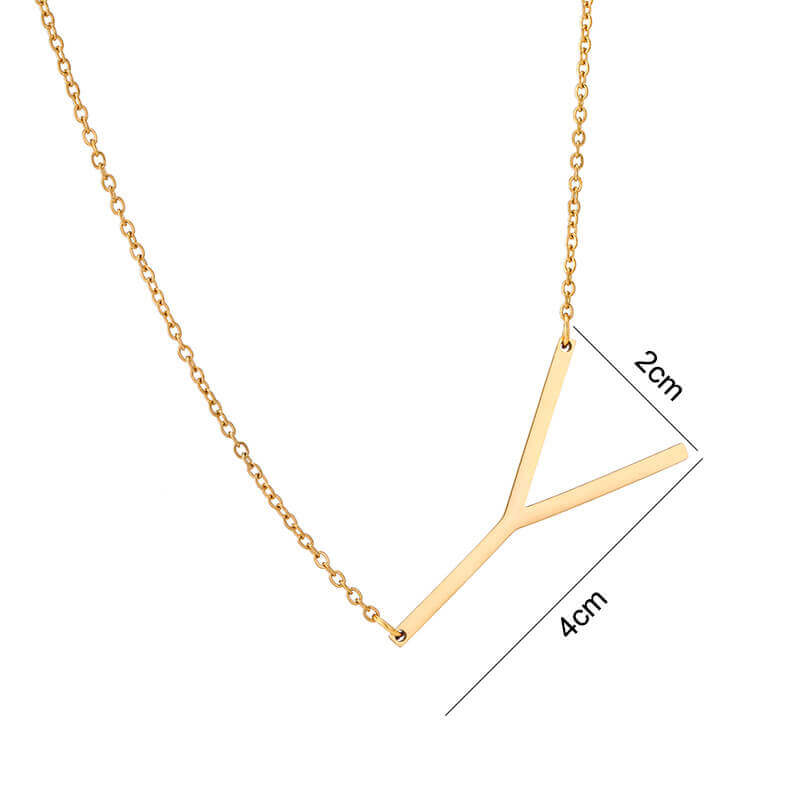 Sideways Initial Necklace | MSHSM
