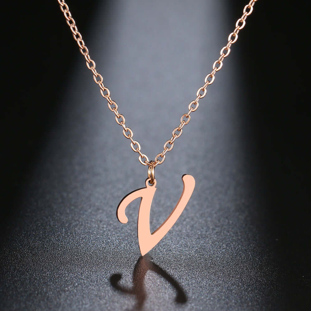 Initial Letter Pendant Necklace | MSHSM