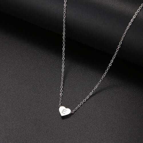 Tiny Heart Initial Necklace| MSHSM