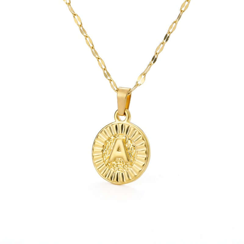 Initial Round Letter Pendant Necklace | MSHSM