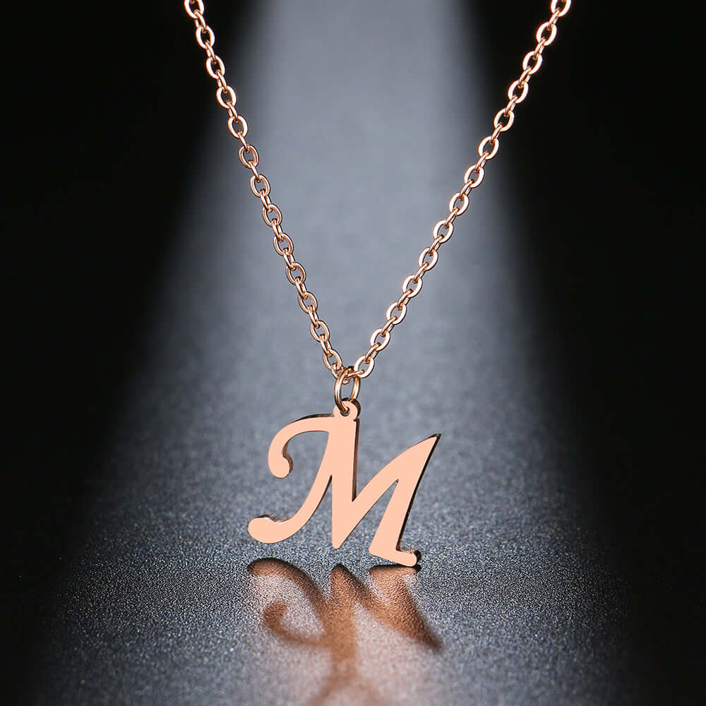Initial Letter Pendant Necklace | MSHSM