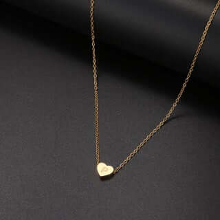 Tiny Heart Initial Necklace| MSHSM
