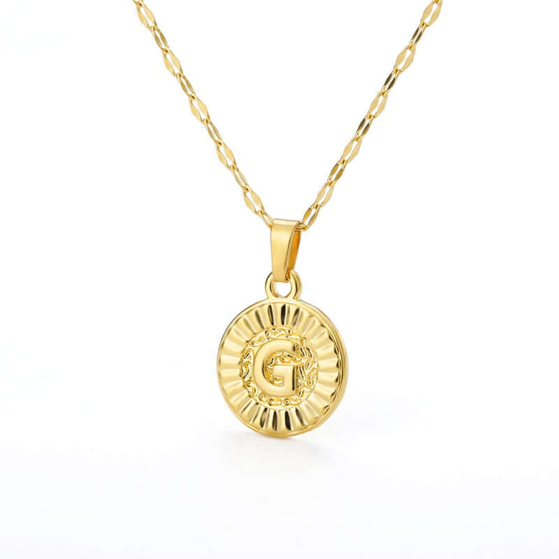 Initial Round Letter Pendant Necklace | MSHSM