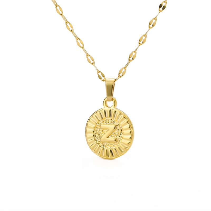 Initial Round Letter Pendant Necklace | MSHSM