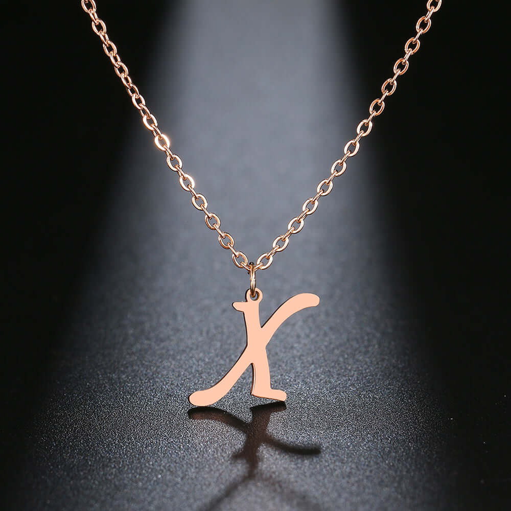 Initial Letter Pendant Necklace | MSHSM