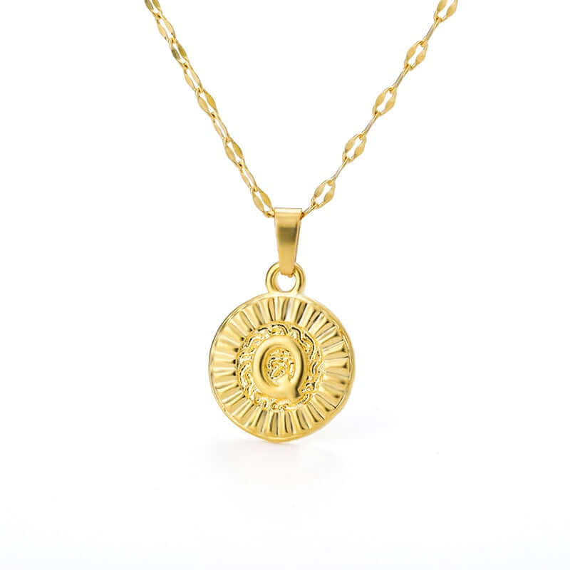 Initial Round Letter Pendant Necklace | MSHSM