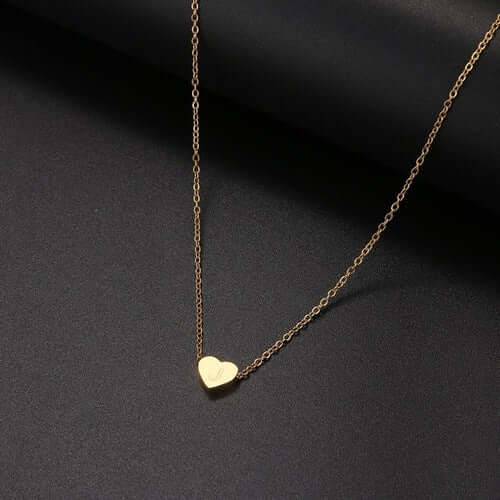 Tiny Heart Initial Necklace| MSHSM