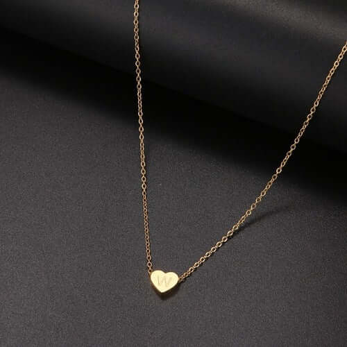 Tiny Heart Initial Necklace| MSHSM