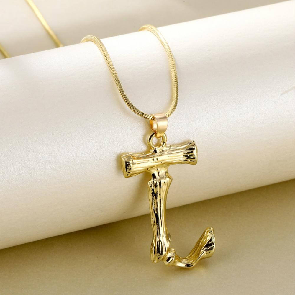 Anna Bamboo Alphabet Letter Necklace | MSHSM