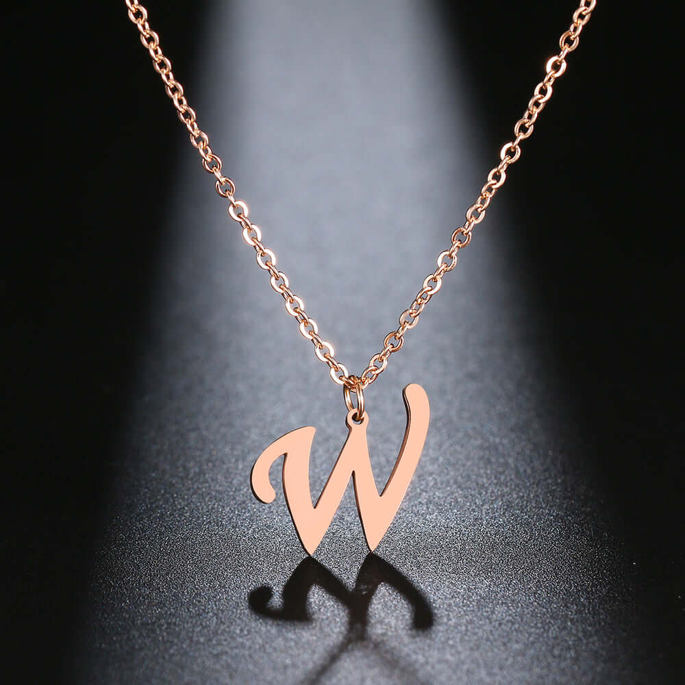 Initial Letter Pendant Necklace | MSHSM
