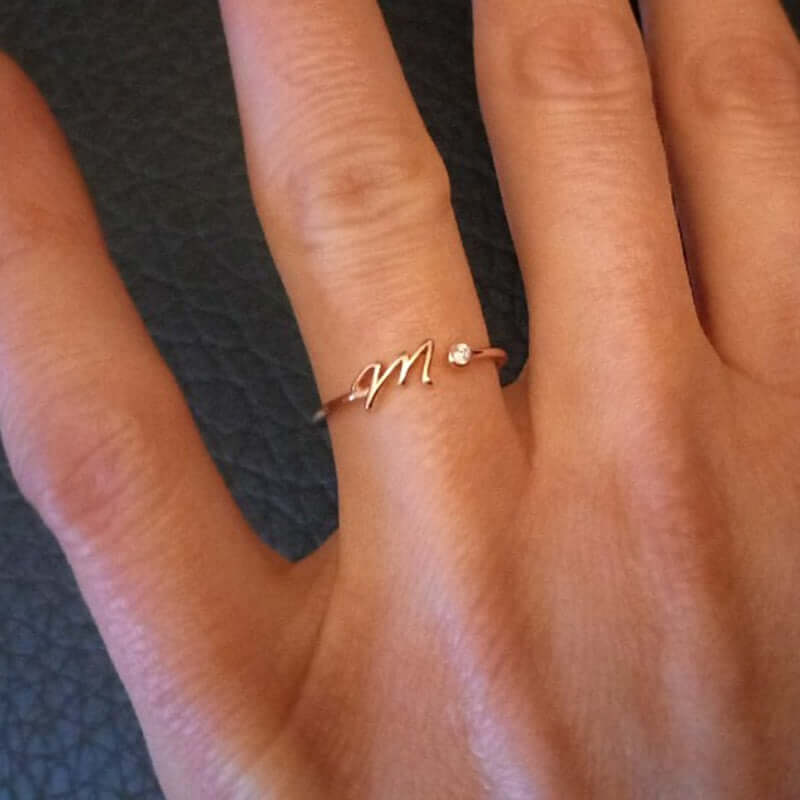 ZOLA Tiny Alphabet Letter Ring | MSHSM