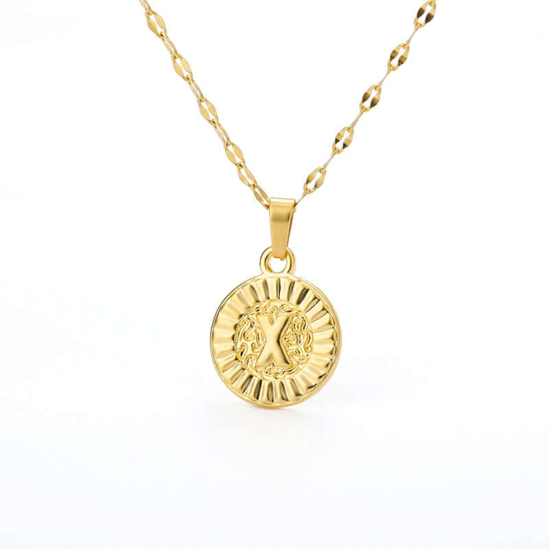 Initial Round Letter Pendant Necklace | MSHSM