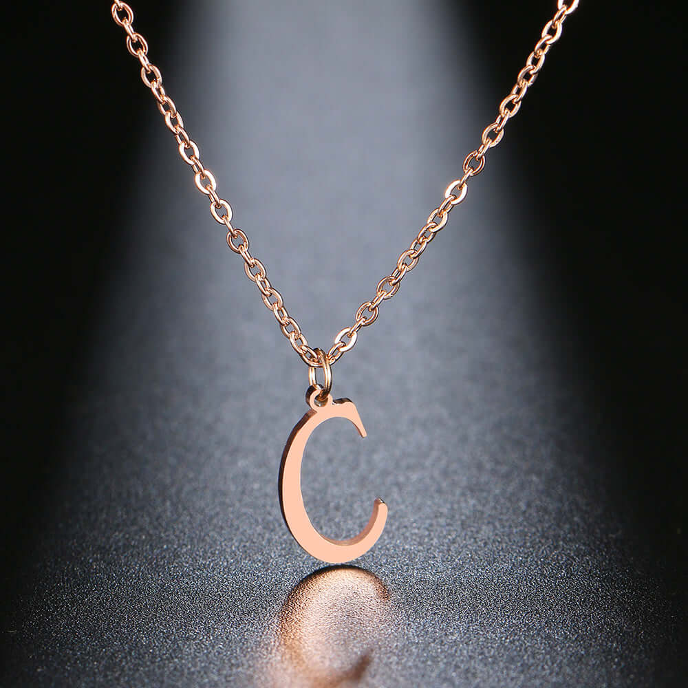 Initial Letter Pendant Necklace | MSHSM