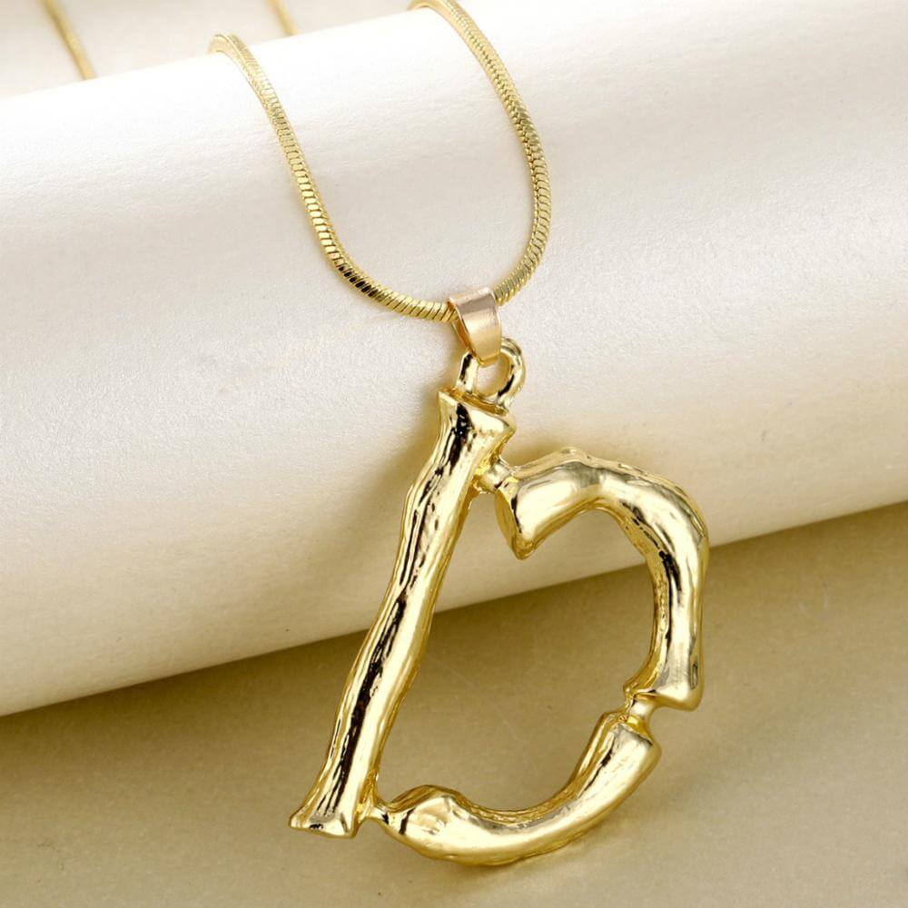 Anna Bamboo Alphabet Letter Necklace | MSHSM