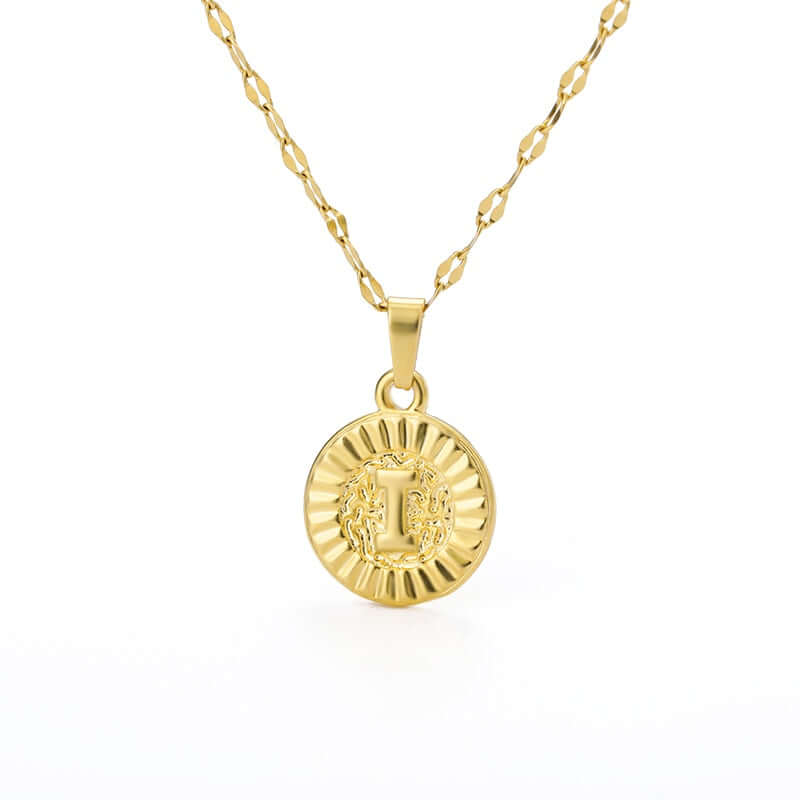 Initial Round Letter Pendant Necklace | MSHSM