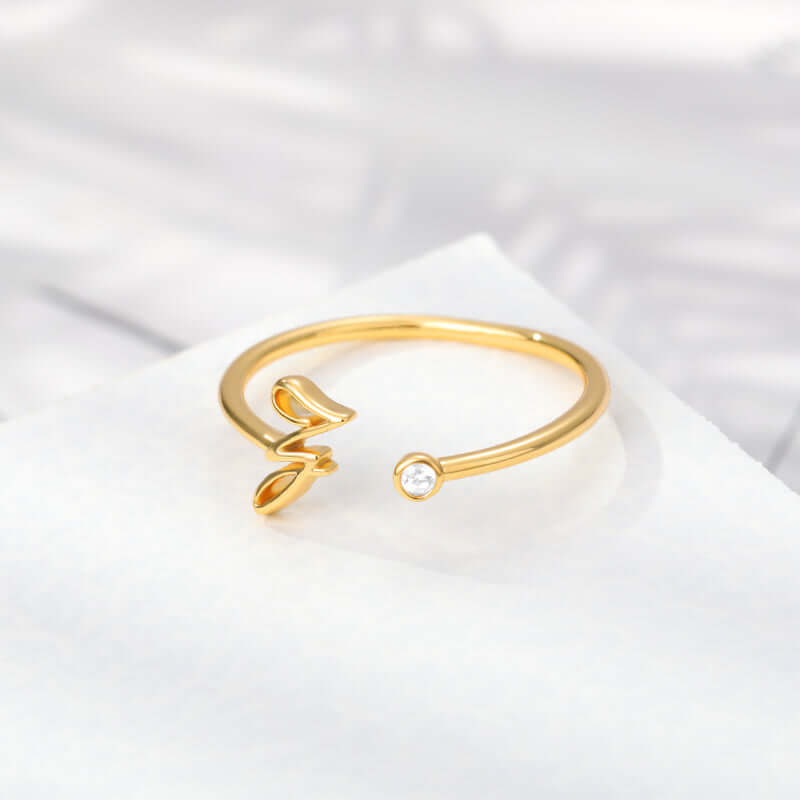 ZOLA Tiny Alphabet Letter Ring | MSHSM