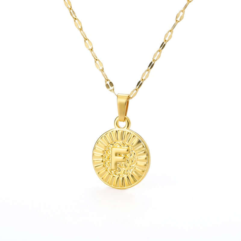 Initial Round Letter Pendant Necklace | MSHSM