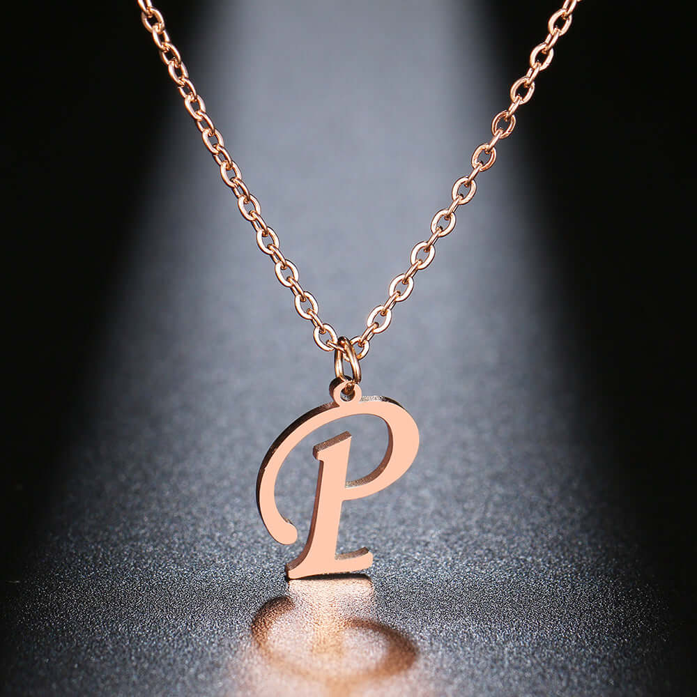 Initial Letter Pendant Necklace | MSHSM