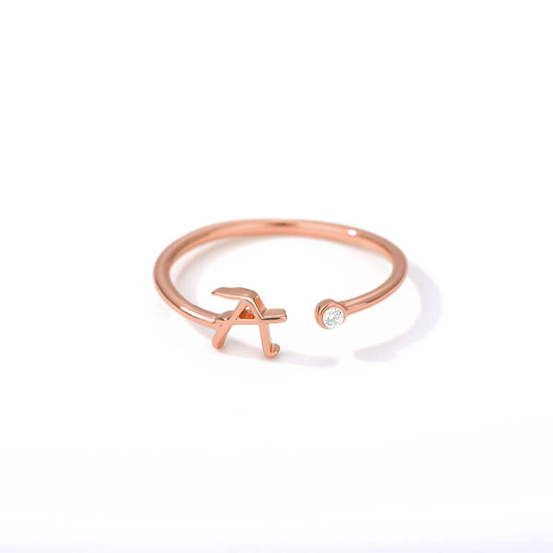 ZOLA Tiny Alphabet Letter Ring | MSHSM