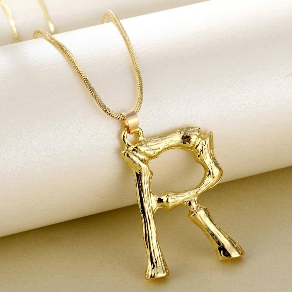 Anna Bamboo Alphabet Letter Necklace | MSHSM