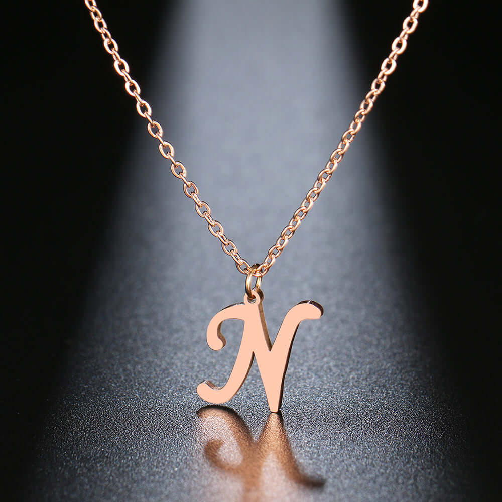 Initial Letter Pendant Necklace | MSHSM