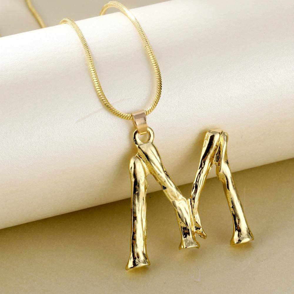Anna Bamboo Alphabet Letter Necklace | MSHSM