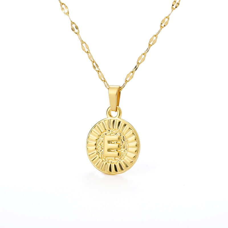 Initial Round Letter Pendant Necklace | MSHSM