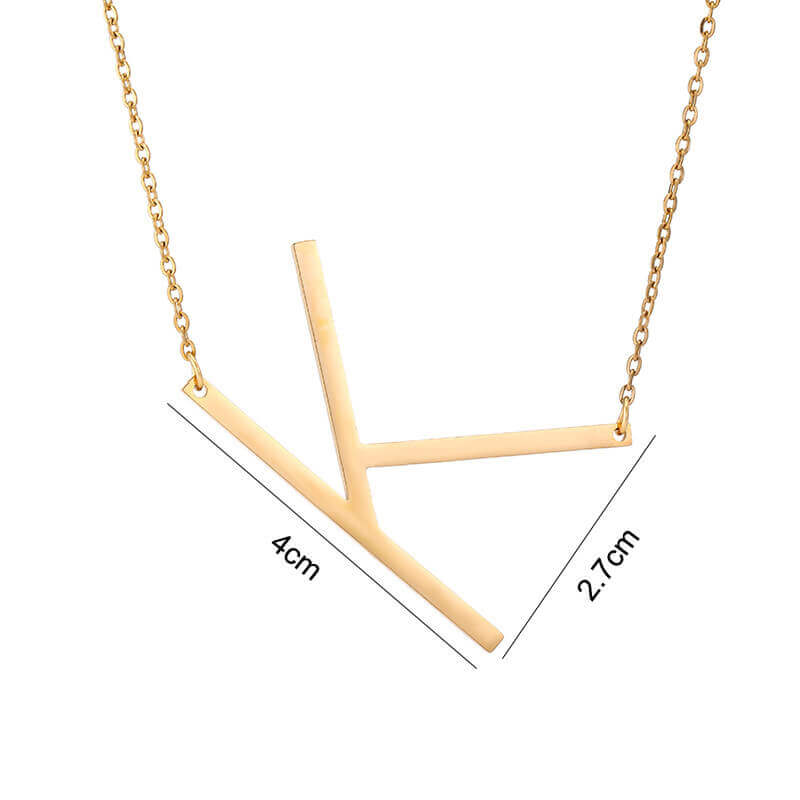 Sideways Initial Necklace | MSHSM
