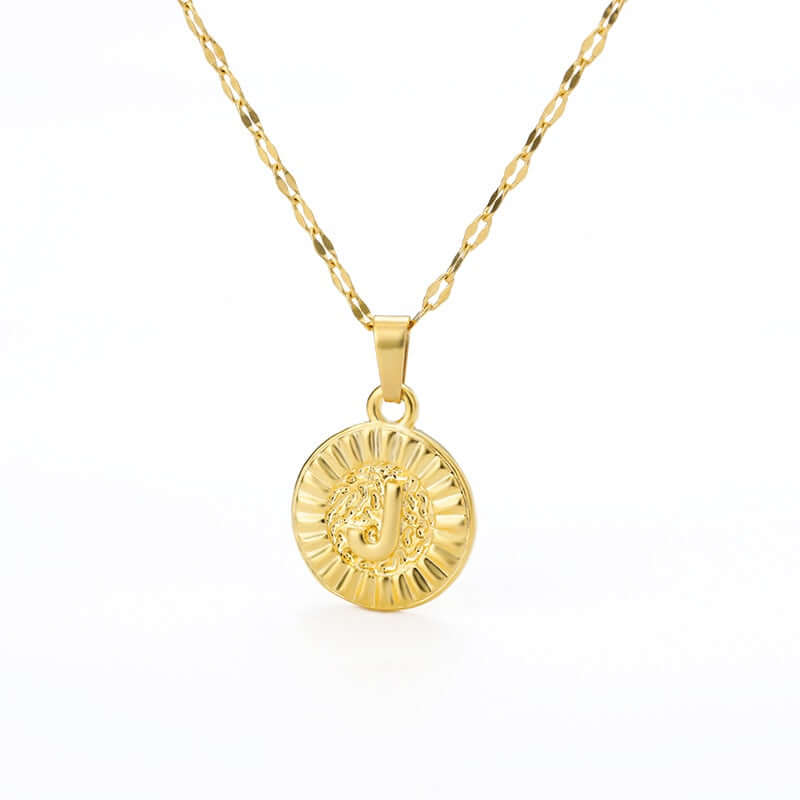 Initial Round Letter Pendant Necklace | MSHSM