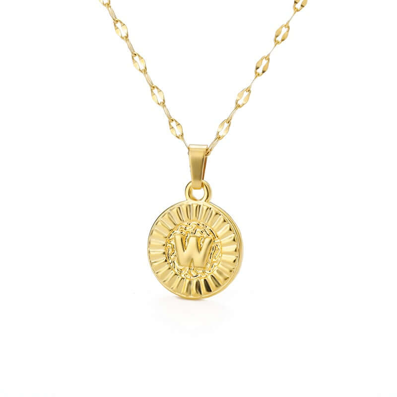 Initial Round Letter Pendant Necklace | MSHSM