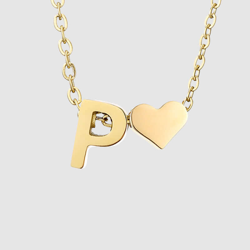 Valentina Tiny Heart Initial Necklace | MSHSM