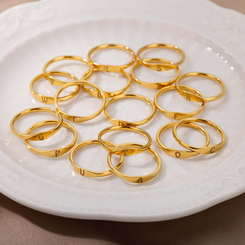 Genesis Tiny Initial Letter Rings